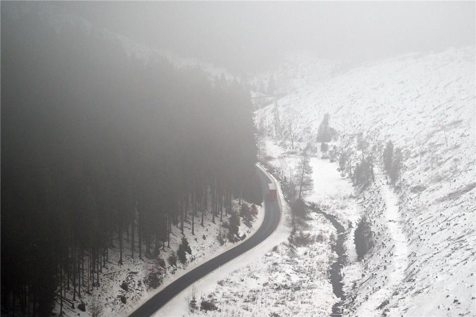 Teils wurde es heute glatt in Thüringen. Martin Schutt/dpa