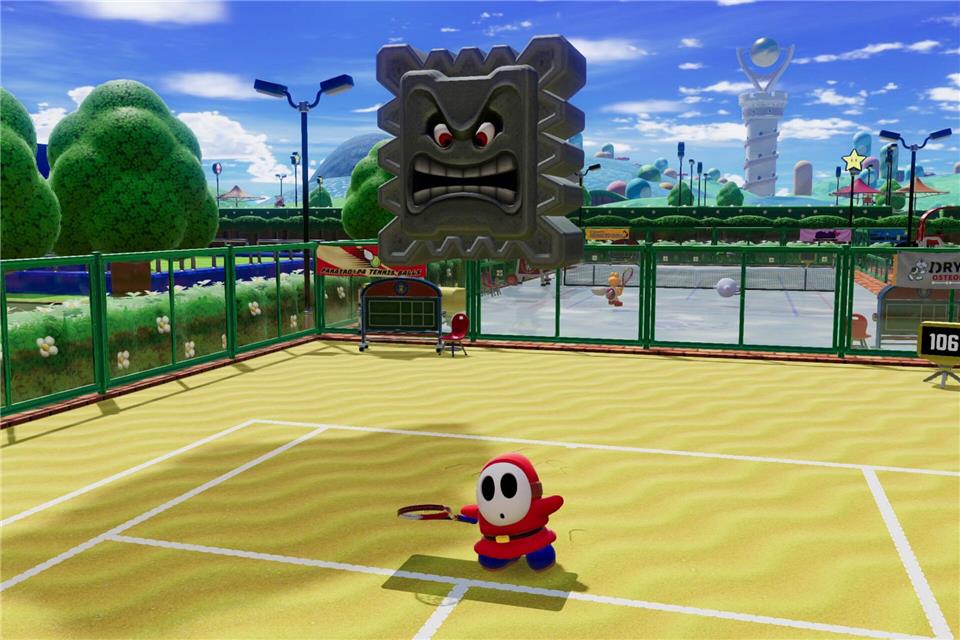 Tennis mit Mario: Im aktuellen „Fever“-Teil ist auch der Shy Guy (Bild) mit dabei.Nintendo/dpa-tmn