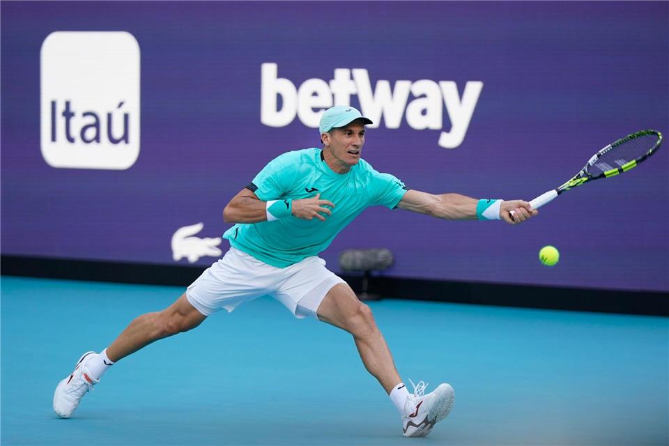 Tennisprofi Facundo Bagnis aus Argentinien ist vorläufig suspendiert.Wilfredo Lee/AP/dpa
