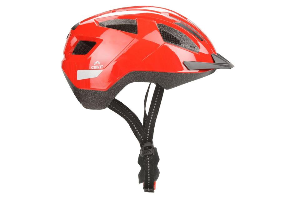 Testsieger für kleines Budget: Der günstigste Helm im Test, der „Lidl Crivit Kinder-Fahrradhelm mit Rücklicht“ für 15 Euro, überzeugt mit der besten Gesamtnote (2,6).Ralph Kaiser/Stiftung Warentest/dpa-tmn