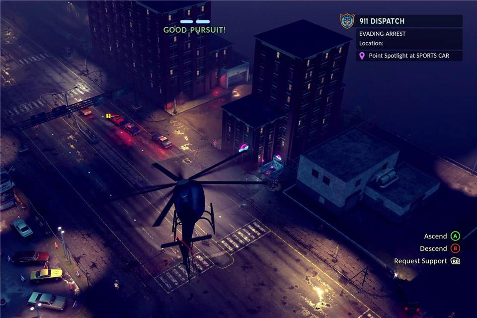 „The Precinct“ wird hauptsächlich aus der Vogelperspektive gespielt.Kwalee/Fallen Tree Games/Microid/dpa-tmn