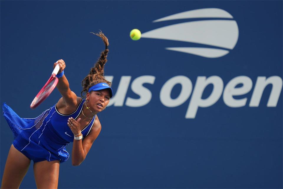 Thea Frodin schlägt erstmals bei den US Open auf. Kirsty Wigglesworth/AP/dpa