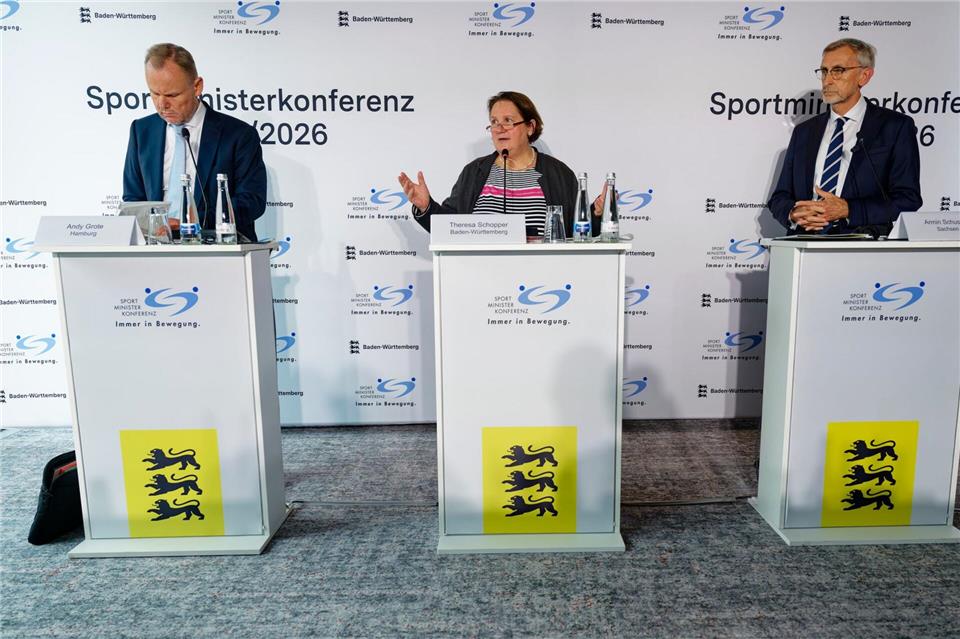 Sportminister vor Bürgervotum: „Jede Bewerbung unterstützen“ Theresa Schopper ruft die Bürger in den Bewerberstädten zu einem Ja zu Olympia auf.Uwe Anspach/dpa