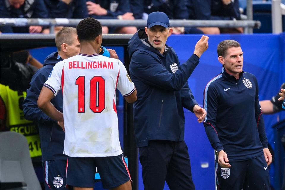 Thomas Tuchel und Jude Bellingham haben mitunter ihre Probleme miteinander. (Archivbild)Tom Weller/dpa