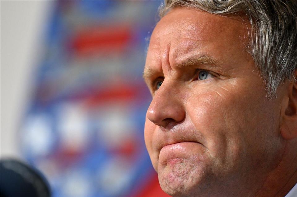 Thüringens AfD-Chef Björn Höcke droht mit einer Klage gegen SPD-Innenminister Georg Maier. (Archivbild)Martin Schutt/dpa