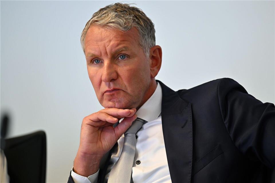 Thüringens AfD-Fraktionschef Björn Höcke will ein Remigrationsprogramm in Thüringen und in Deutschland. Martin Schutt/dpa