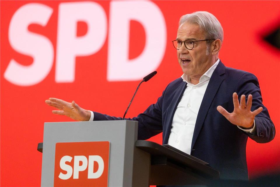 Thüringens SPD-Chef Georg Maier sieht seine Partei als Vorkämpfer gegen Faschismus.Michael Reichel/dpa