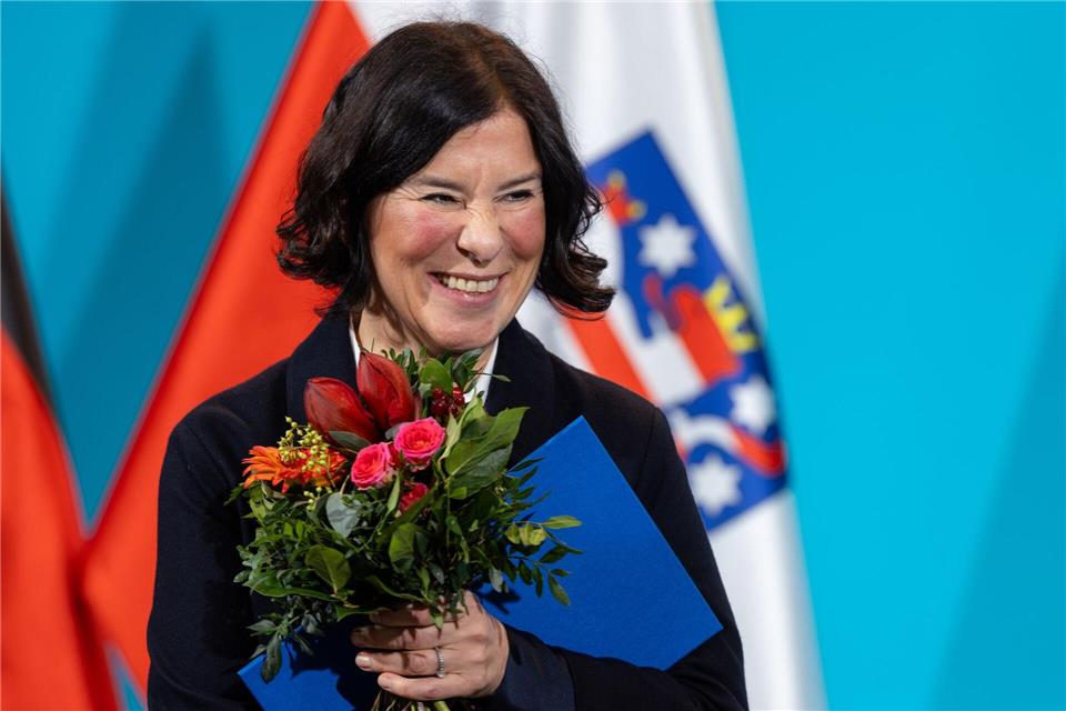 Thüringens neue Wirtschaftsministerin Colette Boos-John ist Bauunternehmerin.Michael Reichel/dpa