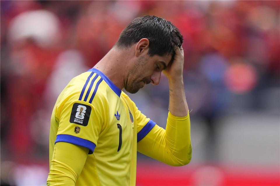 Tief enttäuscht: Für Thibaut Courtois und Belgien ist die WM vorbei.Jae C. Hong/AP/dpa