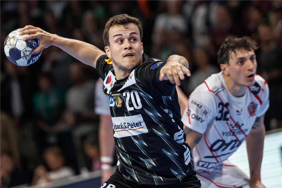 Tim Freihöfer und die Füchse Berlin spielten beim THW Kiel. (Archivbild)Andreas Gora/dpa