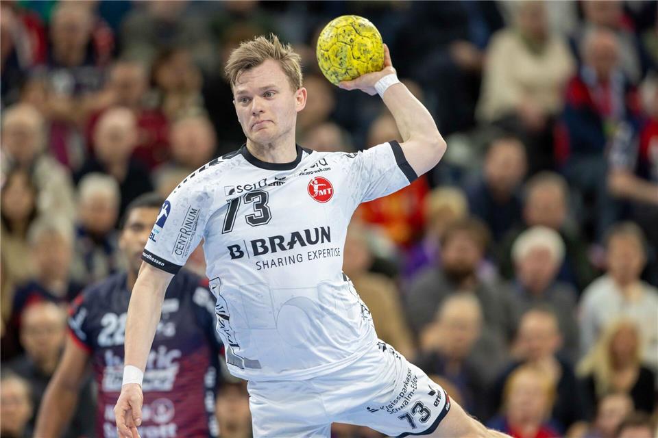 Timo Kastening hat seinen Vertrag bei der MT Melsungen bis 2029 verlängert. Patrick Süphke/dpa