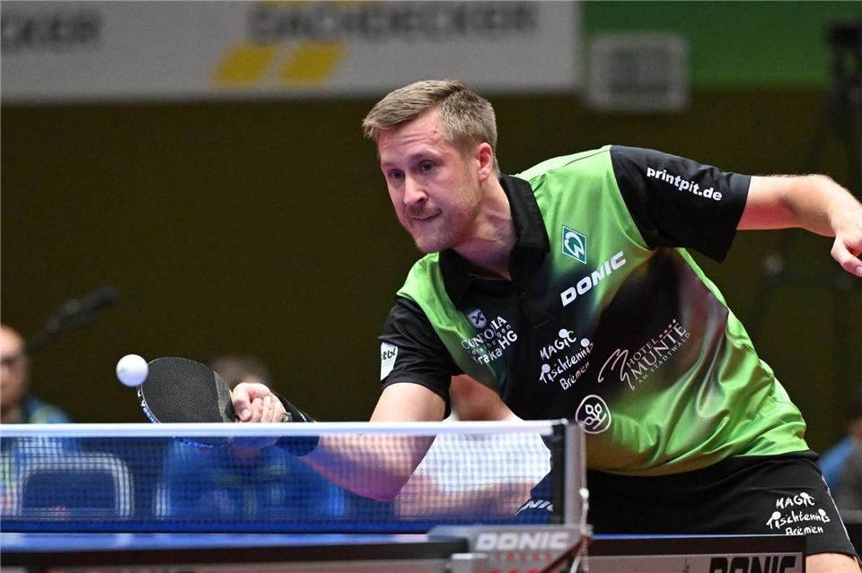 Tischtennis-Profi Mattias Karlsson von Werder Bremen.Carmen Jaspersen/dpa