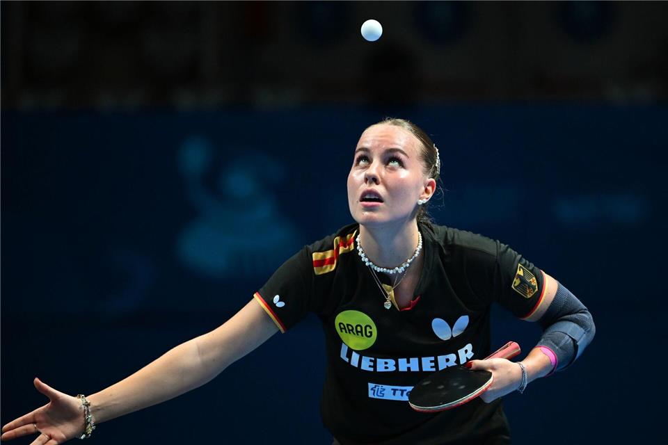 Kaufmann jubelt: Zehnter EM-Titel für Tischtennis-Team Tischtennis-Star Annett Kaufmann.Manfred Schillings/dpa