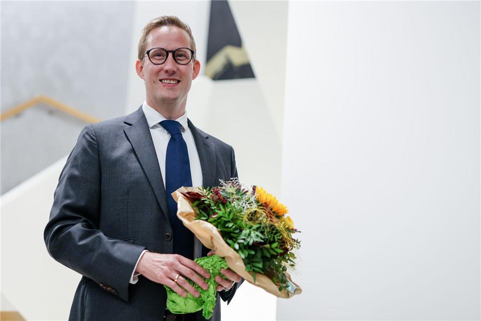 Tobias Degode wurde zum neuen Oberbürgermeister gewählt.Christoph Schmidt/dpa
