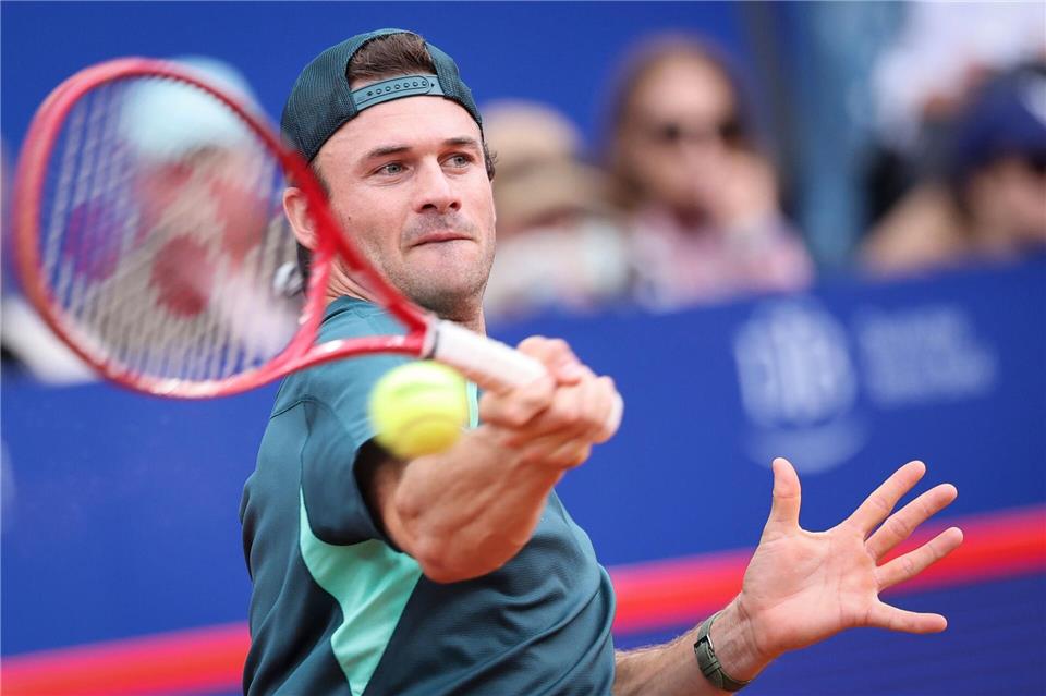 Tommy Paul (USA) steht nach seinem Sieg über Daniel Altmaier am Rothenbaum im Halbfinale.Christian Charisius/dpa