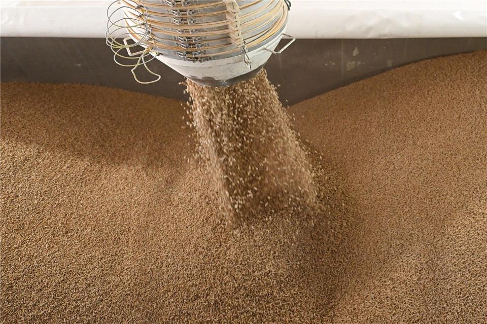 Tonnenweise Pellets sogen sich mit Löschwasser voll. (Symbolbild)Angelika Warmuth/dpa