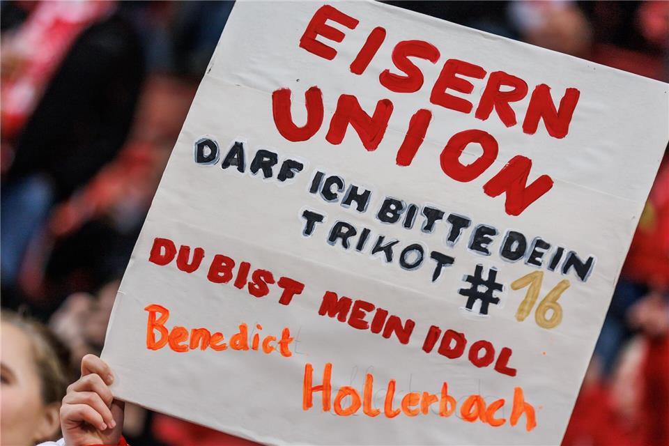 Topscorer Benedict Hollerbach gehört zu den Fanlieblingen in Köpenick.Andreas Gora/dpa