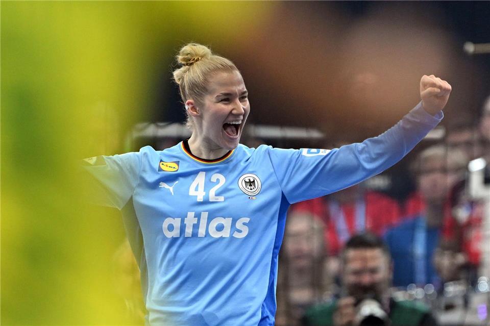 Torhüterin Katharina Filter wurde in der zweiten Halbzeit immer besser.Federico Gambarini/dpa