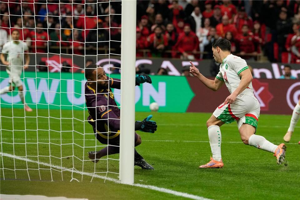 Traf erneut für Marokko: Brahim Díaz (r).Mosa’ab Elshamy/AP/dpa