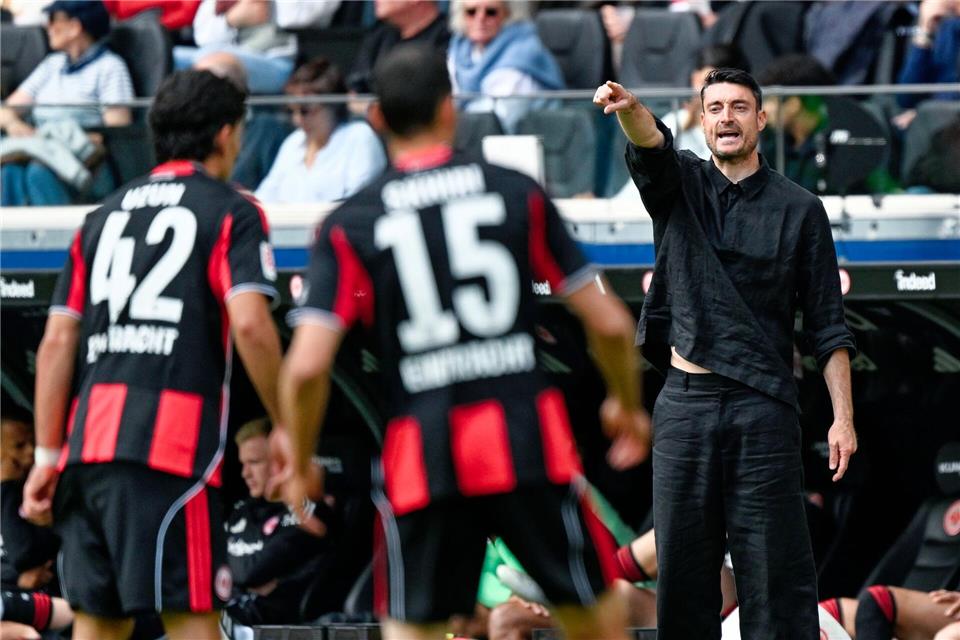 Trainer Albert Riera verpasste mit Eintracht Frankfurt den Einzug in den Europapokal.Uwe Anspach/dpa