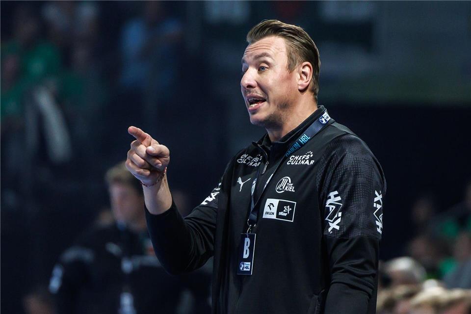 Trainer Filip Jicha und der THW Kiel gewannen gegen den BSV Bern.Andreas Gora/dpa