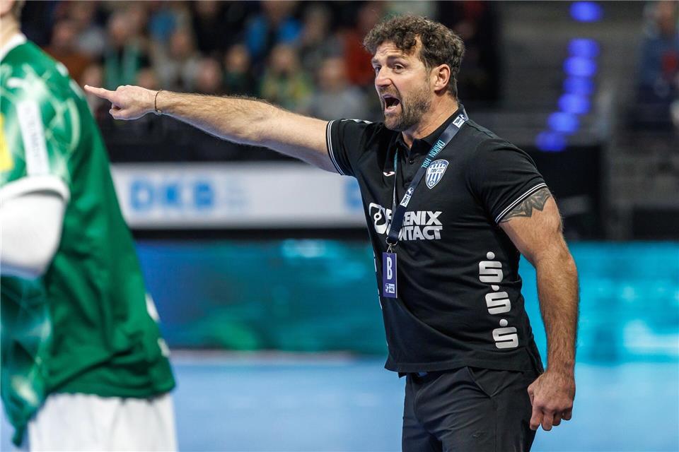 Trainer Florian Kehrmann und der TBV Lemgo Lippe spielten gegen die HSG Wetzlar. (Archivbild)Andreas Gora/dpa