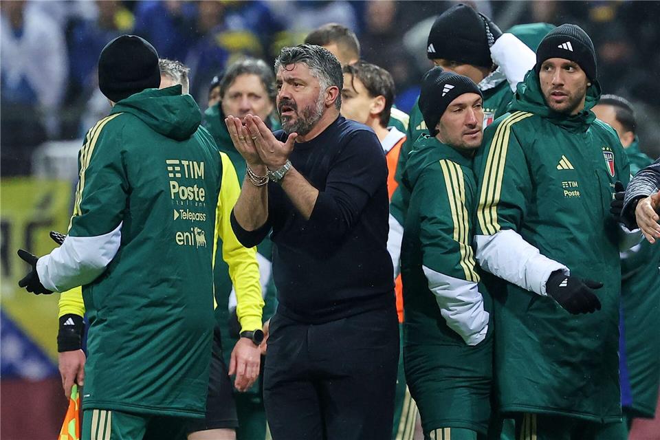 Trainer Gennaro Gattuso scheiterte mit Italien an der WM-Qualifikation.Armin Durgut/AP/dpa