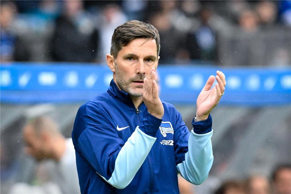 Trainer Leitl will mit Hertha BSC in die Bundesliga. Soeren Stache/dpa