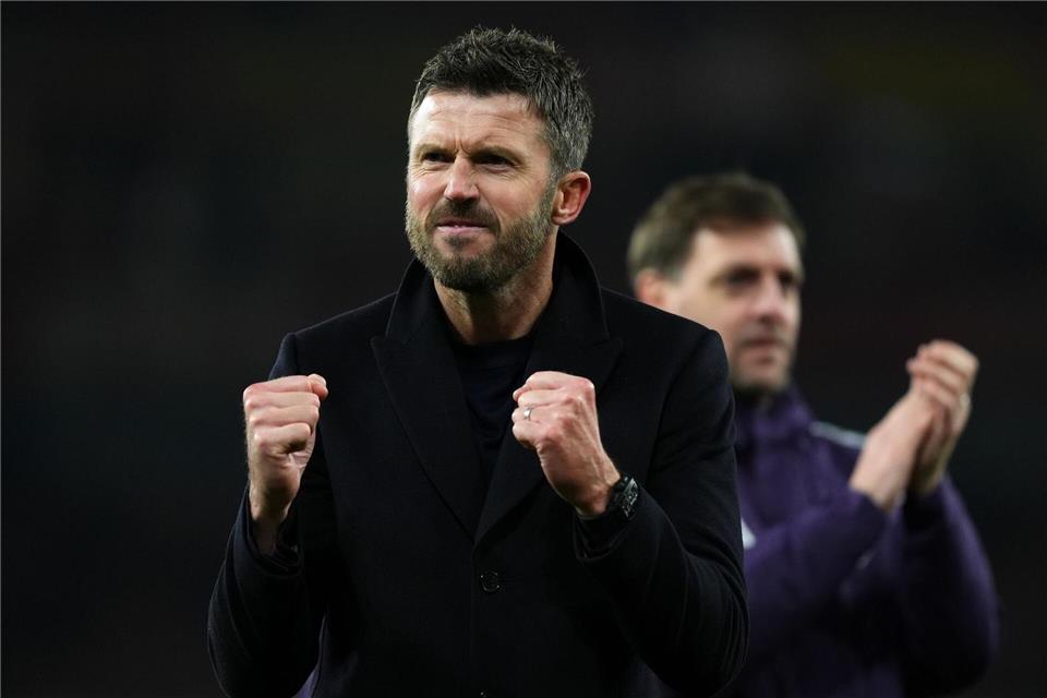 Trainer Michael Carrick unterschrieb bei Manchester United einen Vertrag bis 2028Mike Egerton/PA Wire/dpa