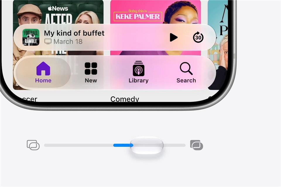 Transparenz überall: Nur so viel Liquid Glass wie ich will? Geht bald mit iOS 27 per Schieberegler.-/Apple Inc./dpa-tmn