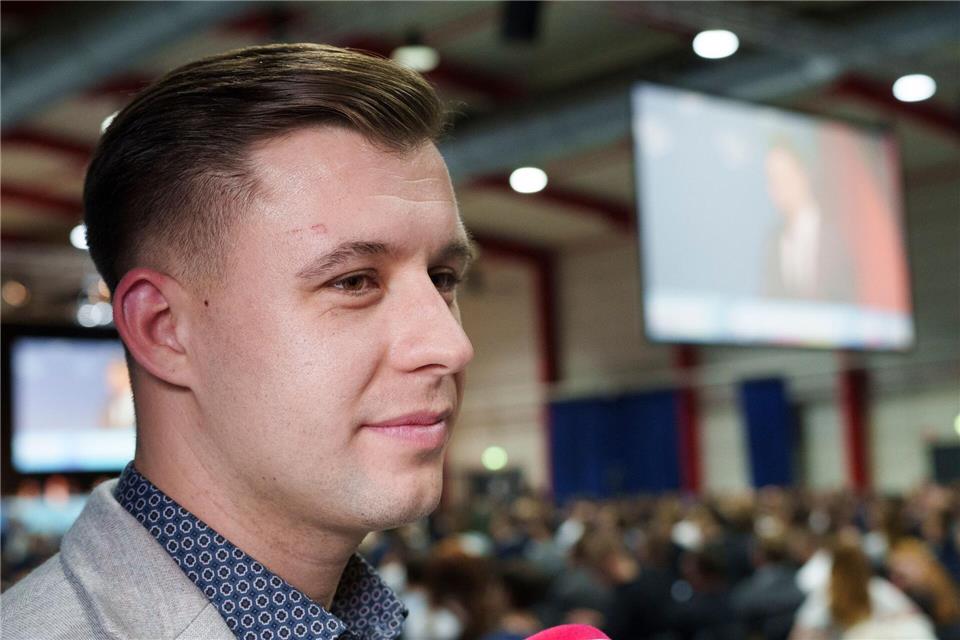 Trat schon als 17-Jähriger in die AfD ein: Jean-Pascal Hohm (28) ist Chef der Generation Deutschland. Andreas Arnold/dpa