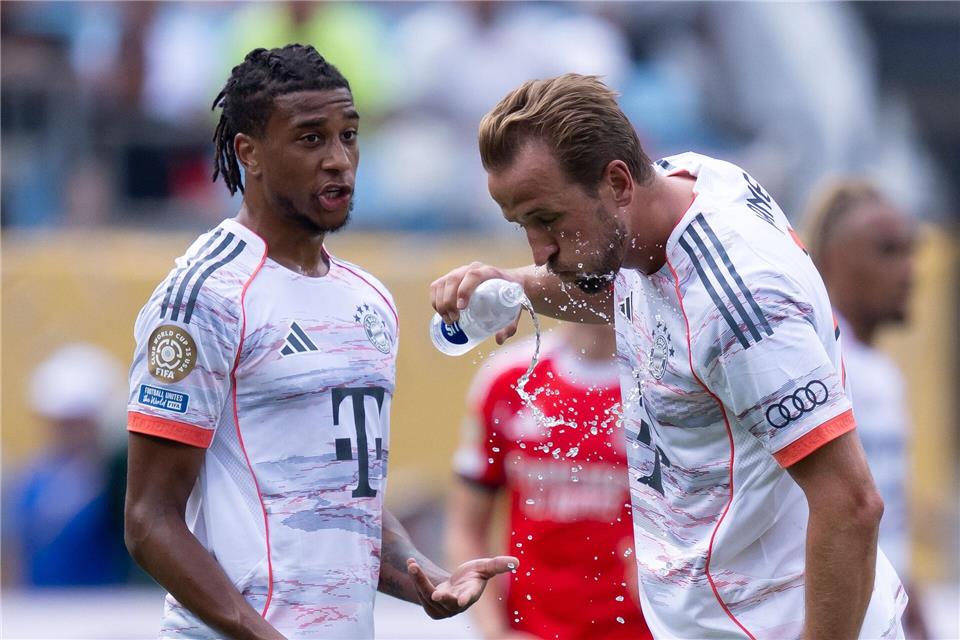 Trinkpausen gehören bei der WM im Sommer zum Standard. (Archivbild)Sven Hoppe/dpa