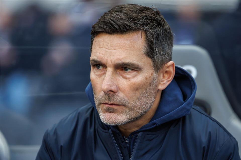 Trotz verpasstem Aufstieg: Stefan Leitl bleibt auch nächste Saison Trainer von Hertha BSC. (Archivbild)Andreas Gora/dpa