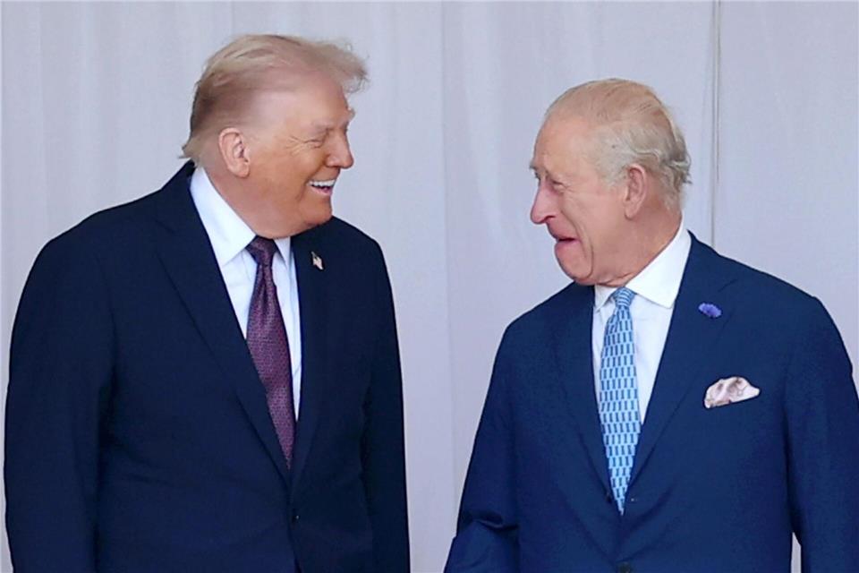 Trump bezeichnet König Charles III. als Freund. Chris Jackson/PA Wire/dpa