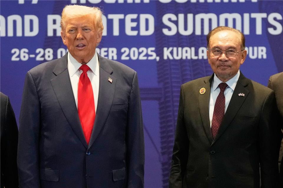 Trump ist Ehrengast bei Asean-Gipfel in Malaysia. Mark Schiefelbein/AP/dpa