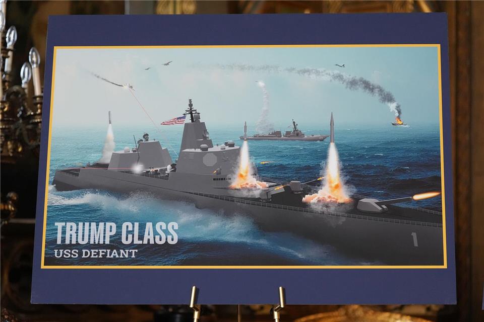 Trump kündigt den Bau von neuen Schlachtschiffen an. Alex Brandon/AP