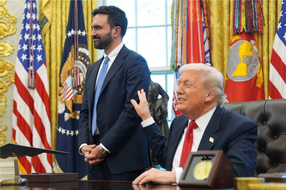 Trump schien von Mamdani begeistert. Evan Vucci/AP/dpa