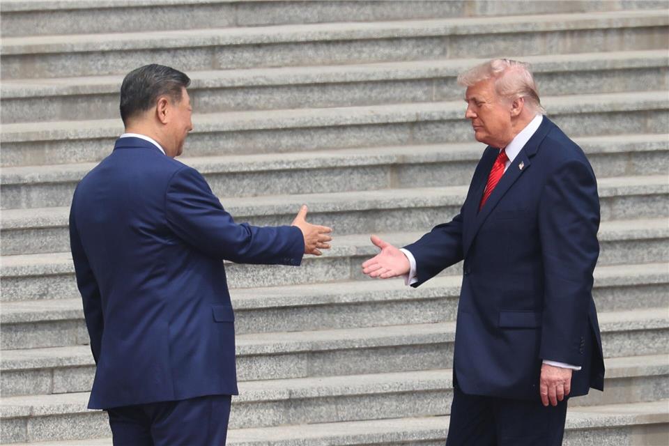 Trump trifft auf Xi. Maxim Shemetov/Pool Reuters/AP/dpa