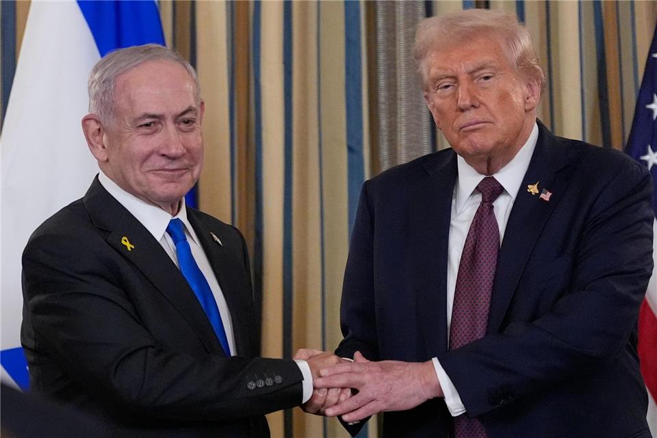 Trump und Netanjahu sprachen im Weißen Haus. Alex Brandon/AP/dpa
