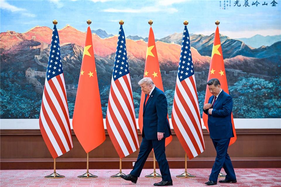 Trump und Xi in der Großen Halle des Volkes.Kenny Holston/Pool The New York Times/dpa