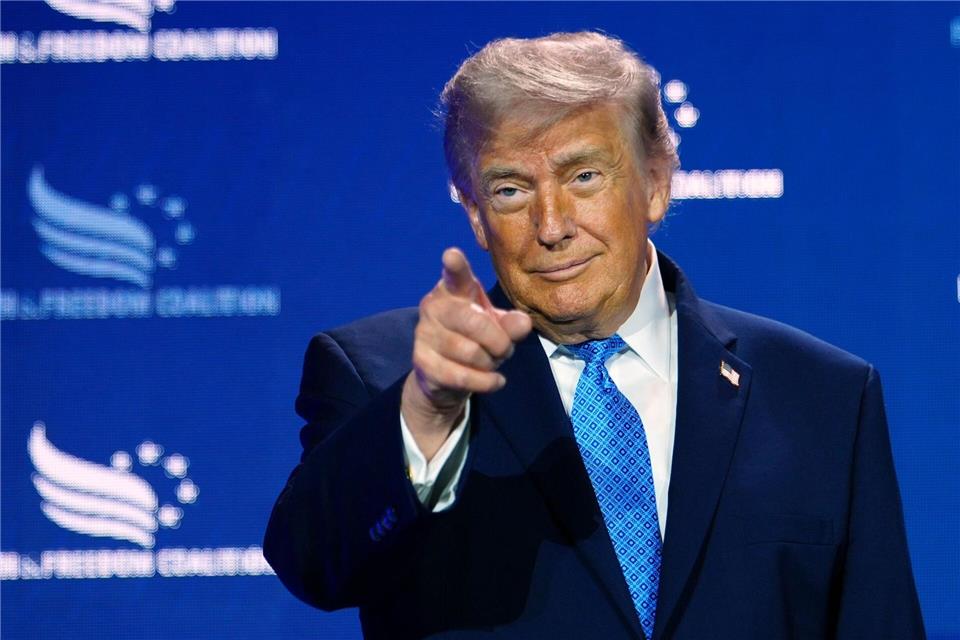 Trump verdiente Hunderte Millionen mit Krypto-Geschäften. (Archivbild)Julia Demaree Nikhinson/AP/dpa