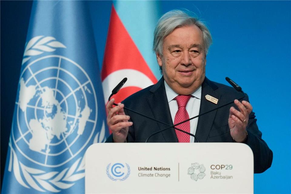 UN-Chef Guterres ruft die G20-Staaten zum Handeln auf. Rafiq Maqbool/AP/dpa