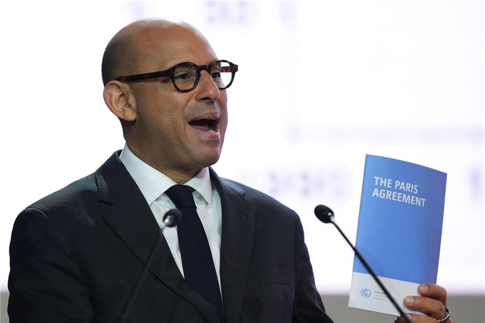 UN-Klimachef Simon Stiell ruft die Welt zu mehr Ehrgeiz auf.Fernando Llano/AP/dpa