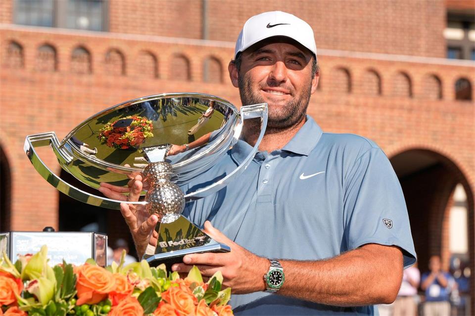 US-Golfstar Scottie Scheffler gewann in Atlanta die Tour Championship.Mike Stewart/AP/dpa