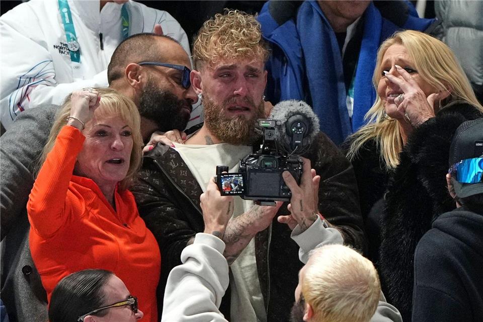 US-Influencer und Leerdam-Freund Jake Paul vergoss Freudentränen.Antonio Calanni/AP/dpa