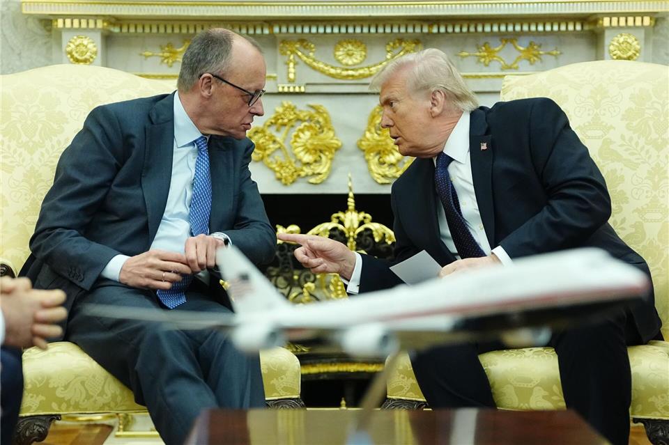 US-Präsident Donald Trump empfängt Bundeskanzler Friedrich Merz (CDU) im Weißen Haus. Kay Nietfeld/dpa