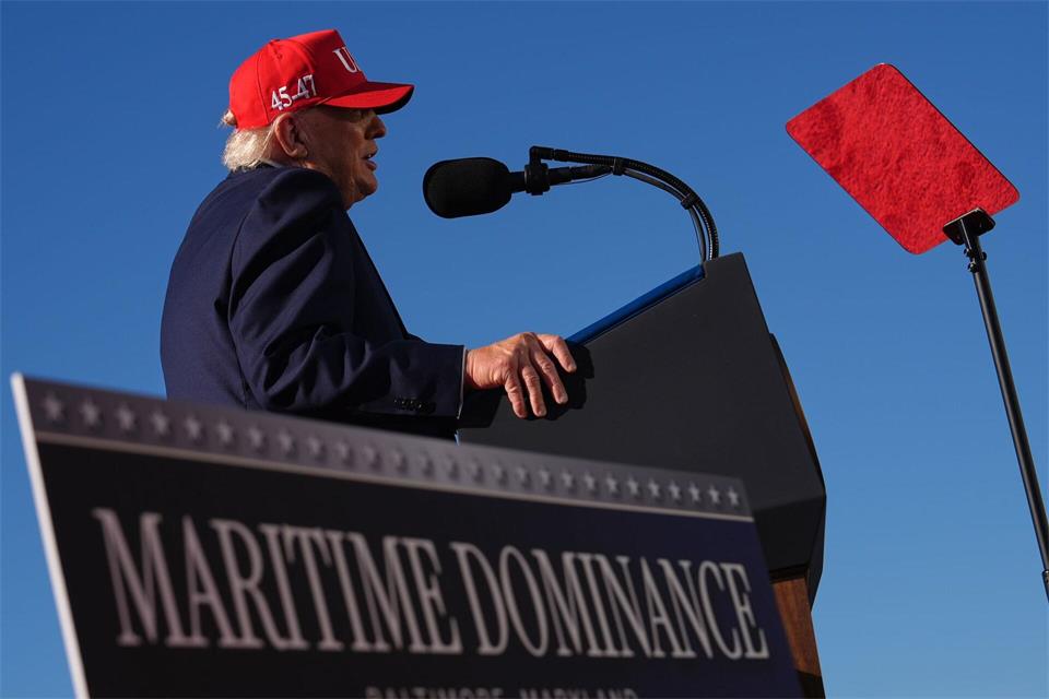 US-Präsident Donald Trump hält eine Rede.Julia Demaree Nikhinson/AP/dpa