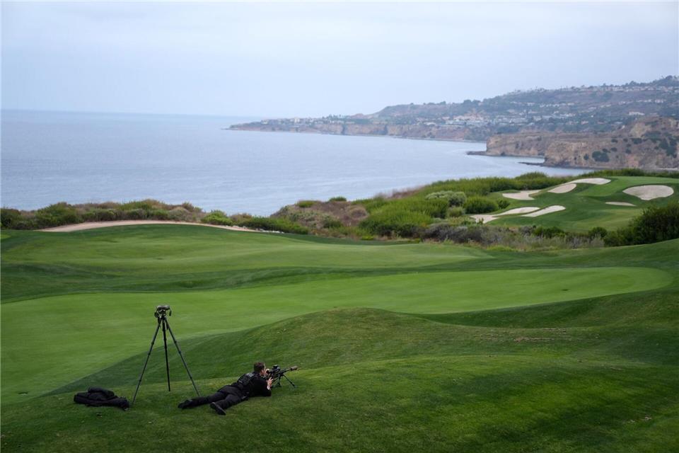US-Präsident Donald Trump hatte seinen Golfplatz im Großraum Los Angeles auch bereits während des Wahlkampfs 2024 für einen Auftritt genutzt. (Archivbild)Jae C. Hong/AP