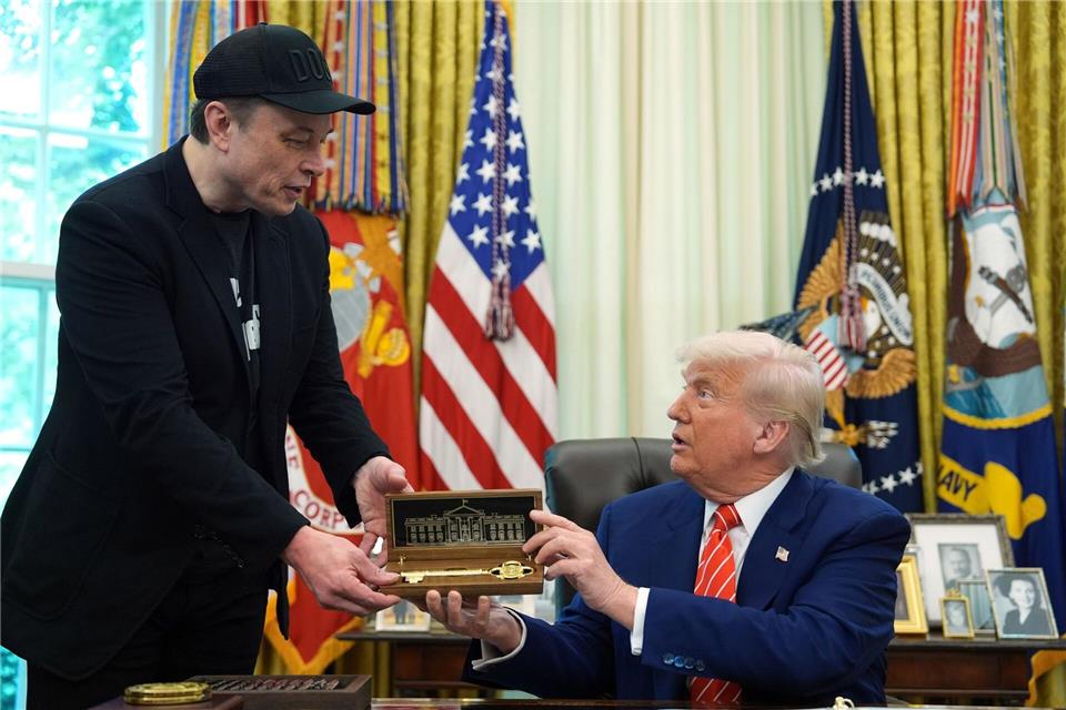 US-Präsident Donald Trump und Elon Musk. Evan Vucci/AP/dpa