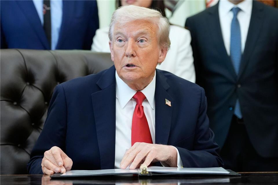 US-Präsident Trump geht nicht davon aus, dass die neuen, von ihm forcierten Zölle gegen China für die Wirtschaft haltbar sind. (Archivfoto)Alex Brandon/AP/dpa